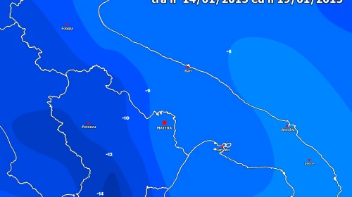 Neve a Matera: i primi dettagli dell'irruzione fredda del 17 Gennaio 2016
